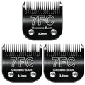 3 Pcs Size 7FC Detachable Dog Grooming Blades, Compatible with Andis, Oster A5, Wahl KM10 Series Clippers, Cut Length 3.2mm, Black (7FC 3.2mm, 3Pcs) - size: 7FC 3.2mm, 3Pcs