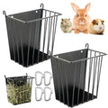 LUAVIARU Upgrades 2pcs Hay Feeder Rabbit - Guinea Pig - Metal Frame Hay Rack with Adjustable Hook - Less Wasted - for Guinea Pig, Bunny, Chinchilla Cage Accessories - Bunny Feeder - size: 2 Pack