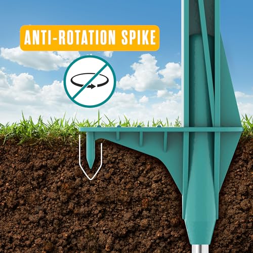 Electric Fence Posts, Garden Poles, Kit for Wire Fencing, Green, 4Ft, 25 Pk | Houseables Step In Fence Post, Electric Fencing, Garden Stakes, Deer, Livestock, Temporary, Fiberglass, Plastic, Ground Rod