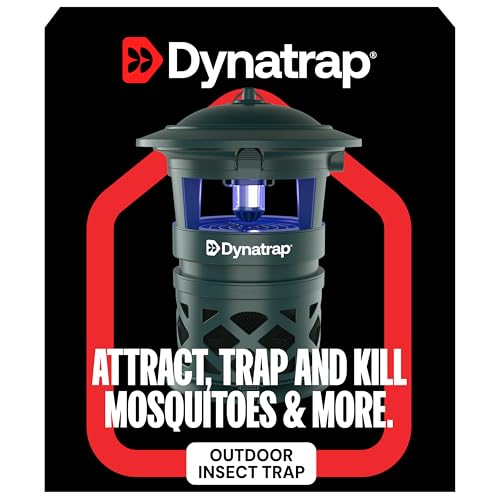 DynaTrap DT1130-GRSR 1/2 Acre Mosquito & Flying Insect Outdoor Trap and Killer – Kills Mosquitoes, Flies, Wasps, Gnats, & Other Flying Insects - Bug Zapper Alternative – Green | UV-LED Flying Insect Killer, Kills Mosquitoes, Gnats, Flies, Moths, Wasps, Bu