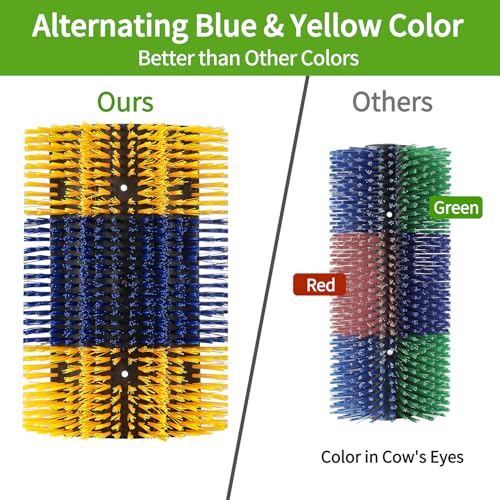 Livestock Scratching Brushes, 1Pc Cattle Scratcher Brush for Grooming, Upgraded Extra Large Horse Brushes, Relieve Itching on the Back, Cow Scratch for Horse, Goat, Cow, Pig, Sheep (XL Size Yellow) - size: 1-PACK XL BRUSH