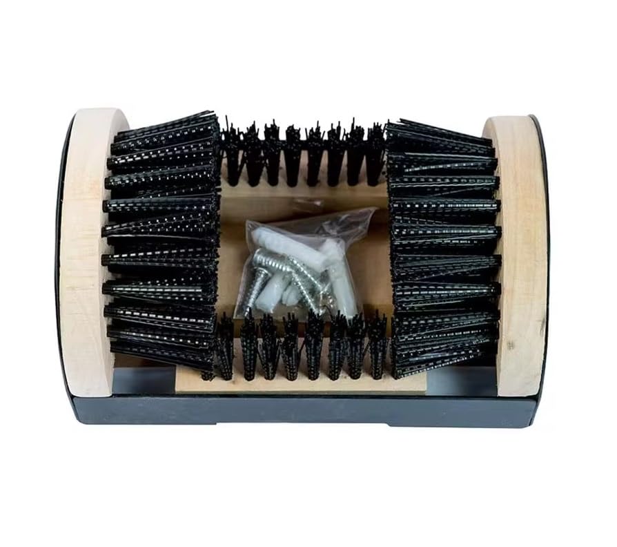 Boot Scrubber Cleaner Shoe Brush Mountable Boot Scrubber Buffer for Boots, Shoes, Sneakers Indoor/Outdoor Shoe Brush Scraper Footwear Cleaner Mountable Natural