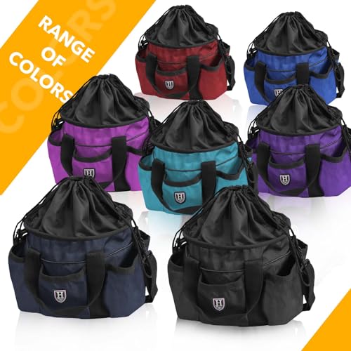 Harrison Howard Premium Horse Grooming Organizer Bag Horse Grooming Tote Bag-Teal - color: Teal