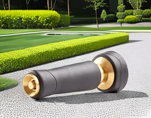 Brass Hose Nozzle, Adjustable Twist hose Sprayer, High Pressure Hose Nozzle with On-Off Valve, Leakproof Operation 3/4" Connector, Jet Sweeper Nozzle for Patio and Pet, Car Washing, 3 Pack - style: nozzle Jet valve -3P