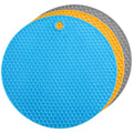 3Pcs Rubber Jar Opener,Round Large Jar Opener Gripper Pad Kitchen Non-Slip Coasters for Weak Hands,6.7x6.7Inch(Gray,Blue,Orange) - color: Gray, Blue, Orange