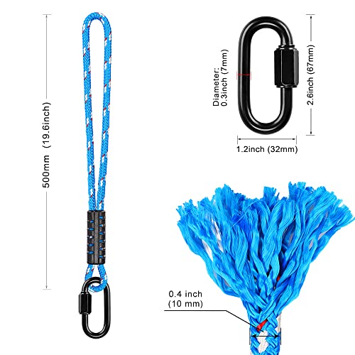 Poseidon Series Sewn Prusik Loops Ropes, Safety, 19", Diameter 2/5", 2 Pack, Blue - color: Blue