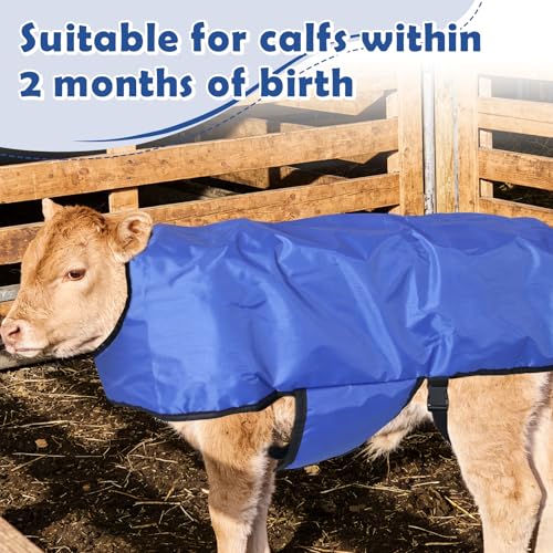 Calf Blanket Goat Coats Winter Jacket Calves Warming Blanket Warm Thickened Waterproof Windproof Calves Livestock Warm Clothes for Goats, Alpacas, Donkeys and Other Livestocks (2)