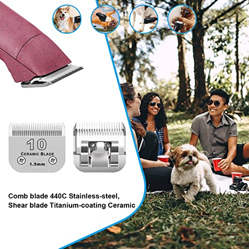 10# Dog Grooming Ceramic Blades,Compatible with Andis,Oster A5,Wahl KM10 | Size 10# Detachable Ceramic Blade 1/16-Inch 1.5MM Cut Length,3 Pack - size: 3pc 10:1/16''(1.5mm)