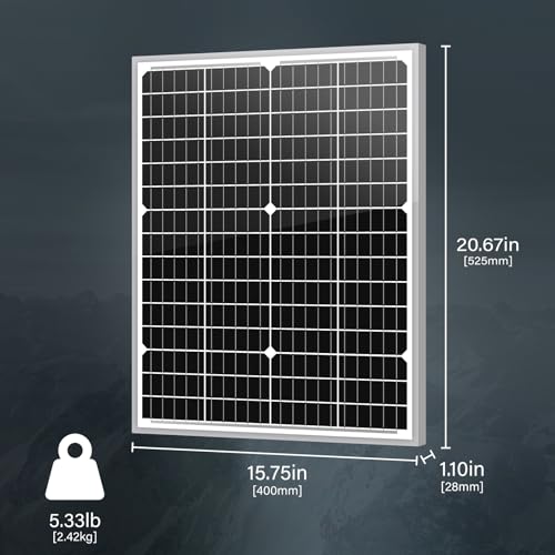 Newpowa 5-Pack 35W 12V Monocrystalline Solar Panels 10BB - High-Efficiency PV Modules for Off-Grid Systems, RV/Boat/Camper/Trailer/Gate Opener (175W Total) - size: 35W 12V 5-Pack Panels