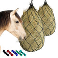 2PCS Durable Slow Feed Hay Net for Horses 40” Length with Strong 4x4” Holes Nylon Rope Hanging Suitable for Trailer and Stall, Slow Feeding Reduce Waste - color: 2PCS-Black