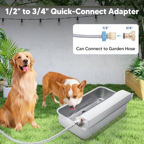 Automatic Water Dispenser for Dog, 6L Dog Water Bowl Dispenser, Large Water Feeder - size: 6L