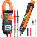 Proster Electrical Test Tool - TRMS Clamp Meter 6000&NCV Voltage Tester Pen | 2-in-1 kit: Clamp Meters(800A AC/DC, NCV, auto-range) + Voltage Tester Pen(Adjustable Sensitivity) For Electrical Tester