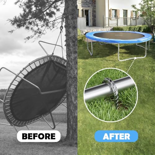 Eurmax USA 8-Pack U-Shape Ground Stakes,Rust-Proof Galvanized Steel Ground Anchors,Commercial Trampoline Stakes for High Winds,Secure Anti-Flip Tie Down for Soccer Goals,Swing Sets,Fences&Playsets - color: Silver, style: Arch Head
