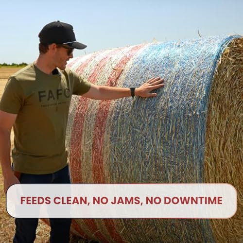 Freedom Round Bale Net Wrap, 64 in x 8000 ft, Fits 5 ft - 1 Roll | Red, White, and Blue Patriotic UV-resistant Polyethylene Net Wrap for Agricultural Hay, Corn stalks, and Alfalfa Baling
