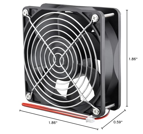 Wathai 120mm x 38mm Brushless Cooling Case Fan 12V 2pin DC High Airflow | 3000CFM High airflow brushless dc fan functions as a high-velocity electronics ventilation cooler - style: 12V 2Pin Sleeve