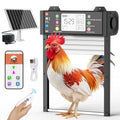 Automatic Chicken Coop Door, Solar Chicken Door with Tuya App, Door Status Detection, WiFi Reconnection,4000 mAh USB Rechargeable, Auto Chicken Door with Light Sensor, Timer,