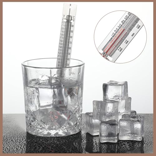Tellegloww 24 Pcs V Shaped, Dual Scale Science Thermometers, Mercury Free Lab Thermometer for Student School Supplies, Classroom Teaching Tools for Kids, Adults
