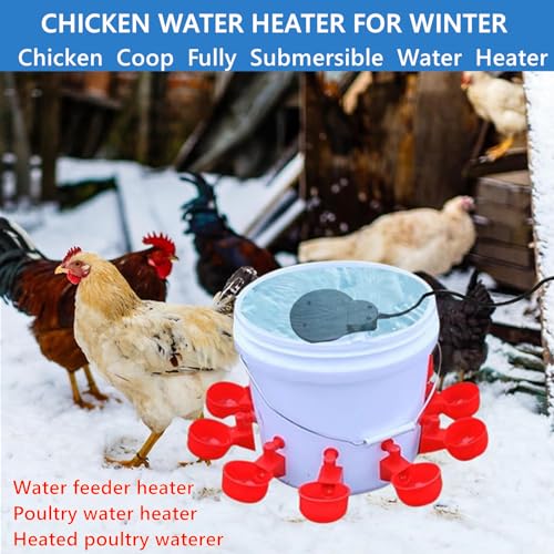 250W Bird Bath Heater - Suitable for Livestock, Poultry, Horses, Cows, Birds, and Chicken Waterers - Winter Use Indoors/Outdoors - Aluminum Cast for Efficient Heating