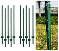 5 Feet (57.8") Metal Fence Post Green, Pack of 10, for 48 Inch High Garden Welded Wire Fence U-Channel Steel Garden Post - color: Green, size: 5',10 PCS