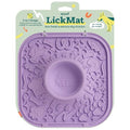 Woof LickMat, Slow Feeder Mat for Dogs, Lavender | Built-in mixing bowl, BPA-free silicone, non-slip suction cups, dishwasher safe, easy to clean - color: Lavender