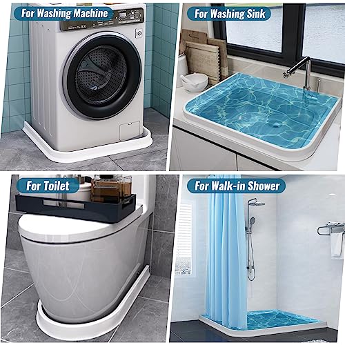 3" High Shower Threshold Water Dam 67" Long Collapsible Shower Water Splash Guard Self-adhesive Shower Barrier Bath Water Stopper To Keep Dry and Wet Separation Bathroom Kitchen (5.6Ft) - style: 5.6 ft