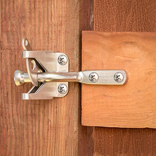 National Hardware N342-600 Automatic Gate Latch, Includes 4-Inch Bar, Coated with WeatherGuard Protection, Stainless Steel (Pack of 10) - size: 1 Count (Pack of 10)