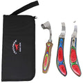 CHALLENGER Horse Farrier Tool 3-Piece Horse Equine Farrier Hoof Grooming Shoe Care Tool Kit w/Carry Bag 984142