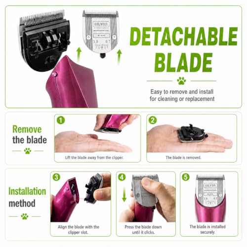 5 in 1 Replacement Blade Compatible with WAHL Bravura Chromado Creativa | 3 Pcs Silver Dog Replacement Heads Compatible with Wahl Bravura Clipper .Chromado，Creativa，Figura Clippers for Dogs Grooming - color: 3 Pack Silver