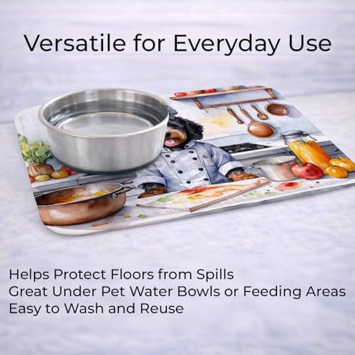 Caroline's Treasures Bernedoodle The Chef Memory Foam Kitchen Mat Machine Washable Anti-Fatigue Mat Cushion Comfort Bath Mat or Kitchen Rug - color: Bernedoodle 6205