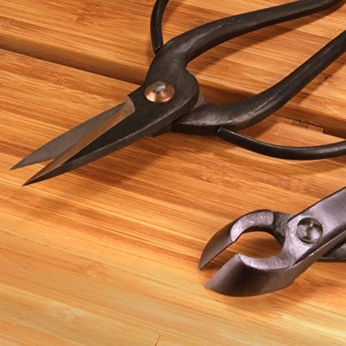 BambooMN Bonsai Basics Set - 8" Concave Cutter, 7" Heavy Duty Shear - 3 Sets - color: Concave Cutter & Heavy Duty Shear Set, size: 3