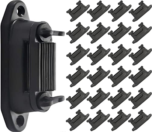 Electric Fence Tape Clamp/Corner/Stretch/Tensioner Insulator Screwlock Polytape Nail & Screw on Wood Post PK25 - size: PK25