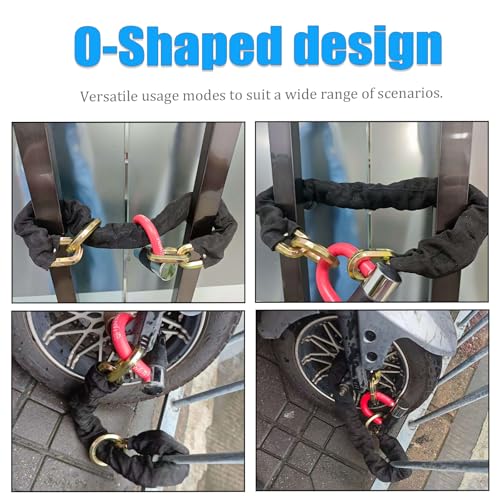 Heavy Duty Cut Proof Security Chain 4ft x 3/8 "Hardened Steel Cut Proof Lock for Motorcycles Trailers Gates Garage Anti Theft Security Chain (4ft) - size: 4ft