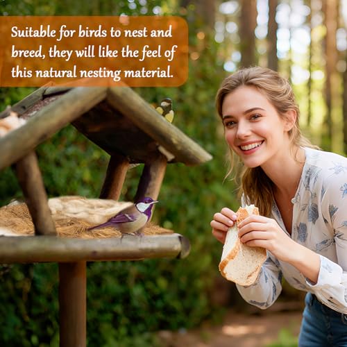 Sukh Bird Nesting Material - Bird Nest Bedding for Hummingbird Finch | Natural Nest Building Material for Parakeet Cage, Garden, Tree Trunks, DIY Bird Nests, Small Birds Supplies (2)
