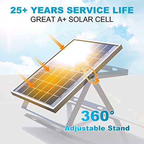 Solar Fan for Greenhouse, 10W Solar Powered Fan for Chicken Coop, Waterproof Solar Exhaust Fan for Shed with 11.8ft/3.6m Cable - style: Solar Fan-10W