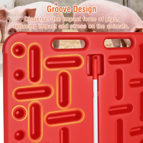 Livestock Sorting Panel with Sound Paddle 38x33 Inch Plastic Sturdy | Animal Guide Board Pigs Hogs Sheep Goats Cattle Gate Steel Ball Sound Paddle Dual Handles Portable Farm Equipment