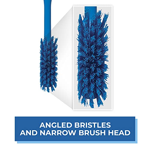 Vikan - Fine Dish Brush - Heavy-Duty, Narrow, Slip-Resistant Cleaning Brush, Polypropylene, Polyester Bristle, 11 Inch, Blue, (42873) - color: Blue, size: 1 Count (Pack of 1)