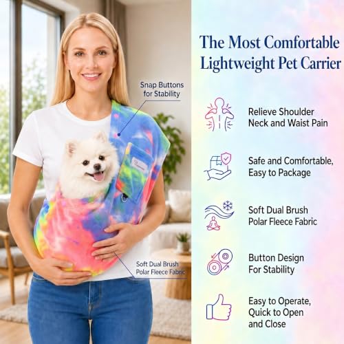 Cat Sling Carrier & Pet Sling for Small Dogs & Cats 3-14 lbs (Fruits) - color: Fruits