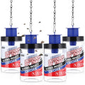 Qualirey 4 Pcs Fly Traps Outdoor Reusable Hanging Fly Jar Trap Gnat Bug Catcher Killer for All Flies Outside Filth Flies Insect Bug Control Patios Yard Ranch Barns (Blue) - color: Blue