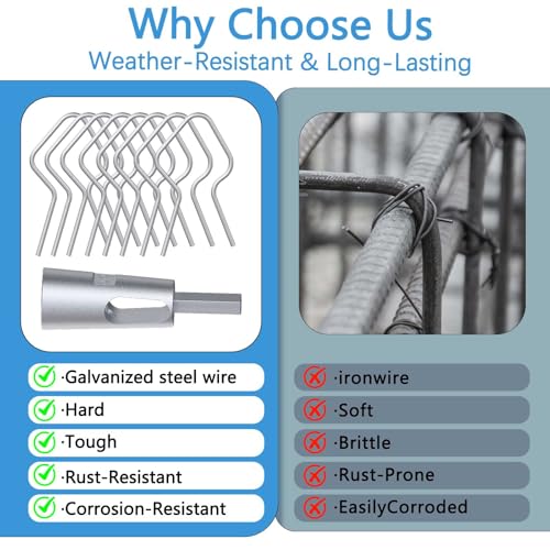 400 Pcs T Post Clips Kit, Metal Wire Fence Clip & 1 Drill Chuck, Galvanized Steel Tie Preformed T-Post Fence Clips 11 Gauge Fence Ties Fast Installation Farm Garden&Livestock Fencing T/U-Posts(Silver) - size: 400PCS
