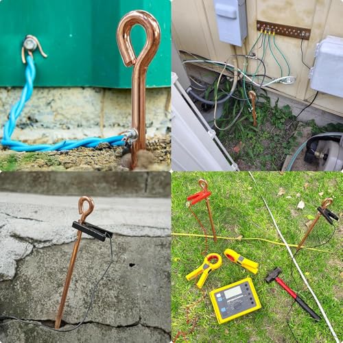 Electric Fence Wire Connect The Energizer and Electric Fence Charger Solar Fence Charger Solar Powered Electric Fence, Solar Electric Fence (6FT(Wire+Grounding Rod)) - style: 6FT(Wire+Grounding Rod)