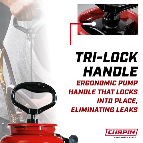 CHAPIN 3.5-Gallon Industrial Sprayer Built for Concrete & Construction Use | Tri-Poxy steel tank, chemical-resistant seals, high volume brass pump and componentry for professional applications