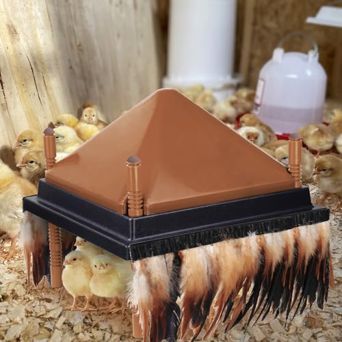 6.5FT Feathers for Chick Brooder Heating Plate,Warm and Secure As They Would Under a Mother Hen, Cuttable, Compatible with Most Chick Brooder Sizes (1Pcs 6.5FT)