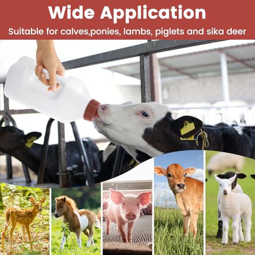 5-Pack of Anti-bite Calf Nipples, Silicone Replacement Nipples, Suitable for Calf Milk Bottles, Tear-Resistant Livestock Feeding Supplies, high-Strength Leak-Proof Calf Nipples, Dairy Farm Equipment.
