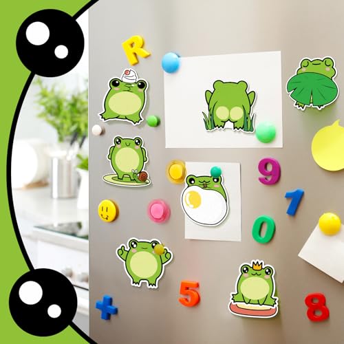 Yinder 24 Pads Frog Sticky Notes Kawaii Cartoon Party Favors School | Fun Memo Pads for Students, Self Adhesive Notepad Gifts, Back to School Supplies, Cute Desk Organizer Accessories - style: Frog