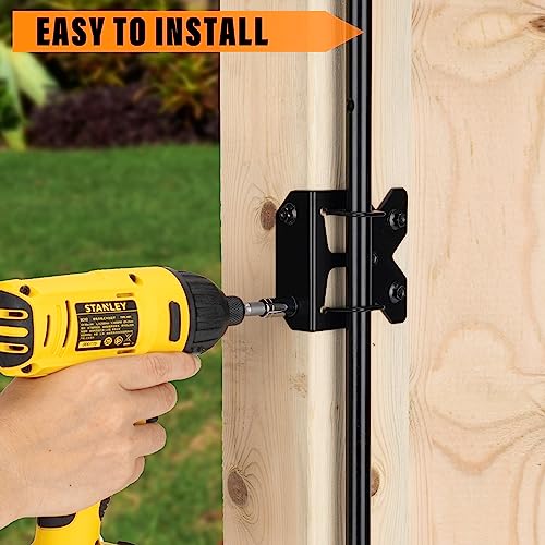 Upgrade 24" Heavy Duty Cane Bolt Gate Drop Rod-Steel Gate Ground Latch Designed for Wood Metal Vinyl Gates or Double Doors Fence - size: 24 Inch-1 Pack