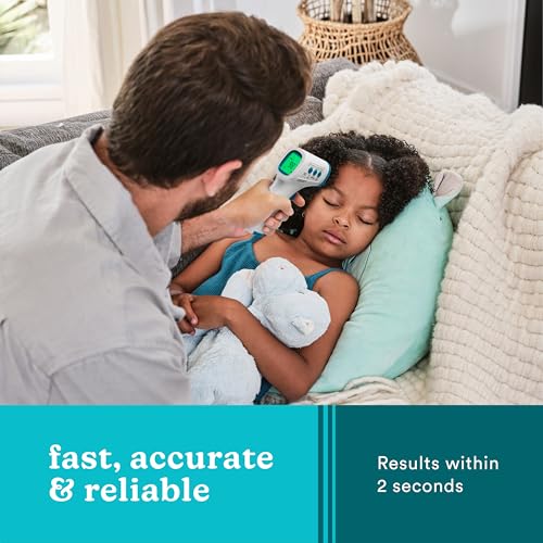 HoMedics Non-Contact Infrared Forehead Thermometer, Clinically Proven Fast Accurate Results, High-Fever Alert with 4-in-1 Readings