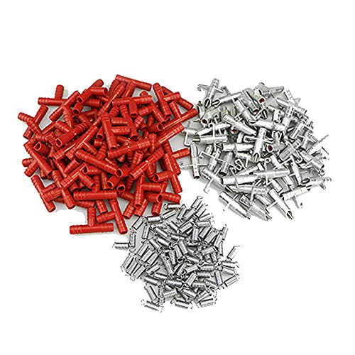 Automatic Rabbit Waterer Drinker Feeder 30sets for Poultry Rats Guinea Pig Ferret Rat Mouse Poultry (Red) - color: Red