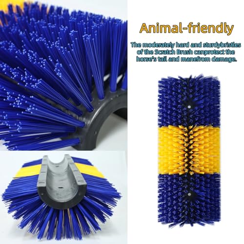 2PCS Livestock Scratching Brush Goat Scratching Post Horse Brush | Itch Relief, Grooming and Massage, Scratcher for Sheep Cow Donkey Cattle - color: Blue 2