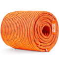 VEVOR Double Braided Polyester Rope, 1/2 in x 220 ft, 48 Strands, 8000 LBS Breaking Strength Outdoor Climbing Rope, Arborist Rigging Rope for Rock Hiking Camping Swing Rappelling Rescue, Orange/Black - size: 1/2 Inch x 220 FT, style: Polyester