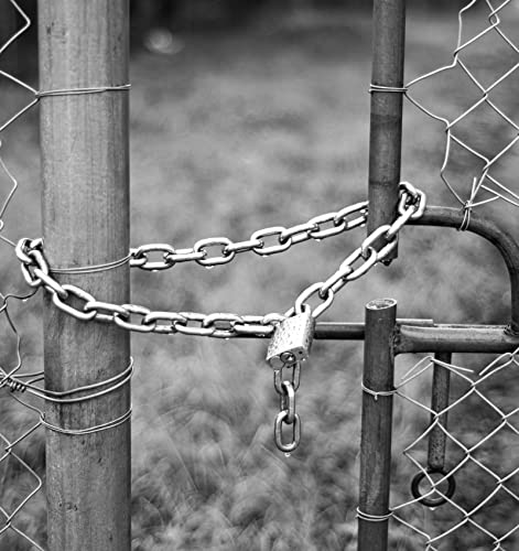 Gate Chain for Outdoor Fence - Rustproof Metal Gate Latch Chain with Hooks, Secure and Durable for Garden, Yard, and Farm Use - Easy Installation, Weather Resistant (1 Pack) - size: 20inch-1PCS